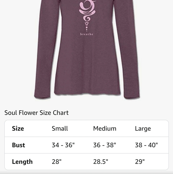 Soul Flower Organic Cotton Just Breathe Cowl Neck Yoga Hoodie Long Sleeve Size L - Picture 5 of 16